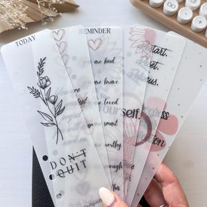Motivational Bookmarks for A6 Binders