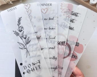 Motivational Bookmarks for A6 Binders