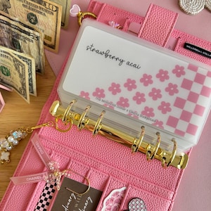 2.0 Insertos para billetes con estampado floral a cuadros A6 / Colaboración entre The Millennial Dollar y Simply Budgeted