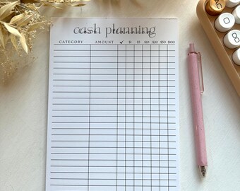 Cash Planning Notepad