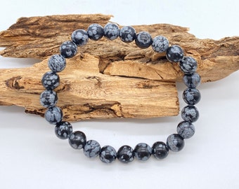 Snowflake Obsidian Bracelet