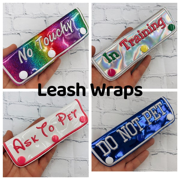 Holographic, Glitter, Shinny Personalized Leash Wraps, Custom Leash Wraps