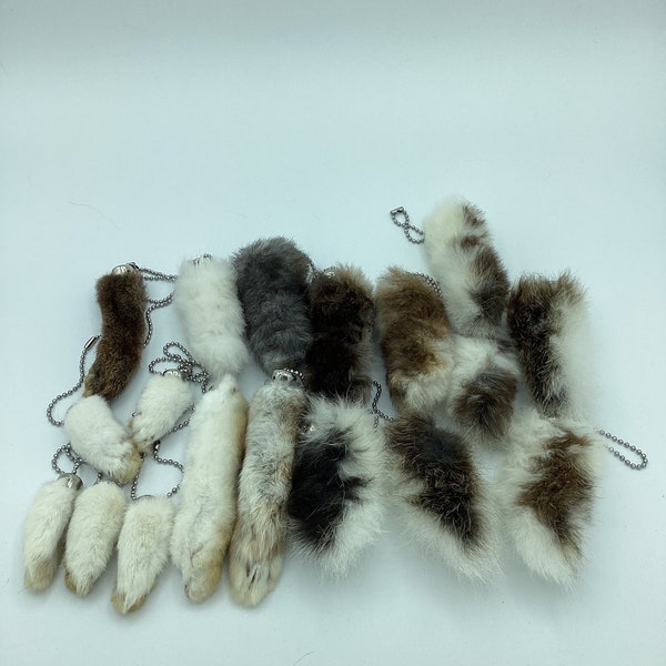 Rabbit Foot Keychain, Bunny Tail Keychain, Real Rabbit Foot, Farm Raised Rabbits, Good Luck Charm, Small Gift, Unique Gift, School Bag Charm