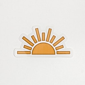 Sun Sticker | Vinyl Sticker | Glossy | Water Resistant | 3-Inch Sticker | Laptop Sticker | Water Bottle Sticker | Sunrise | Sunset