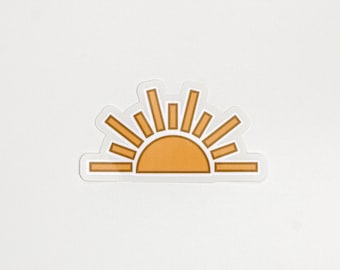 Sun Sticker | Vinyl Sticker | Glossy | Water Resistant | 3-Inch Sticker | Laptop Sticker | Water Bottle Sticker | Sunrise | Sunset