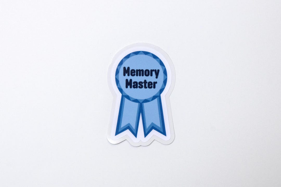 Blue Ribbon Memory Memory Master Blue Ribbon Sticker|water Resistant Sticker|glossy Finish ...