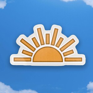 Sunshine Sticker|Sunrise Sticker|Vinyl Sun Sticker|Sunshine Nature Sticker|Sun Laptop Sticker|Vinyl Sunset Sticker|Geometric Sun Sticker