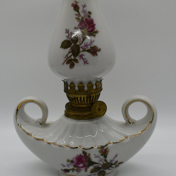 Aladdin Oil Lamp with Roses Japan