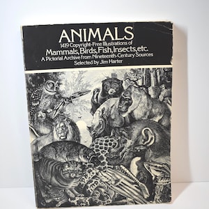 Dover Animals 1419 Copyright Free Illustrations from 19th Century Sources 1979