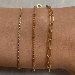 18K Gold Plated Fine Bracelets, Gold Bracelets, Fine Jewellery, Snake Bracelet, Bubble Bracelet, Chain Bracelet, Gold Stacking Bracelets