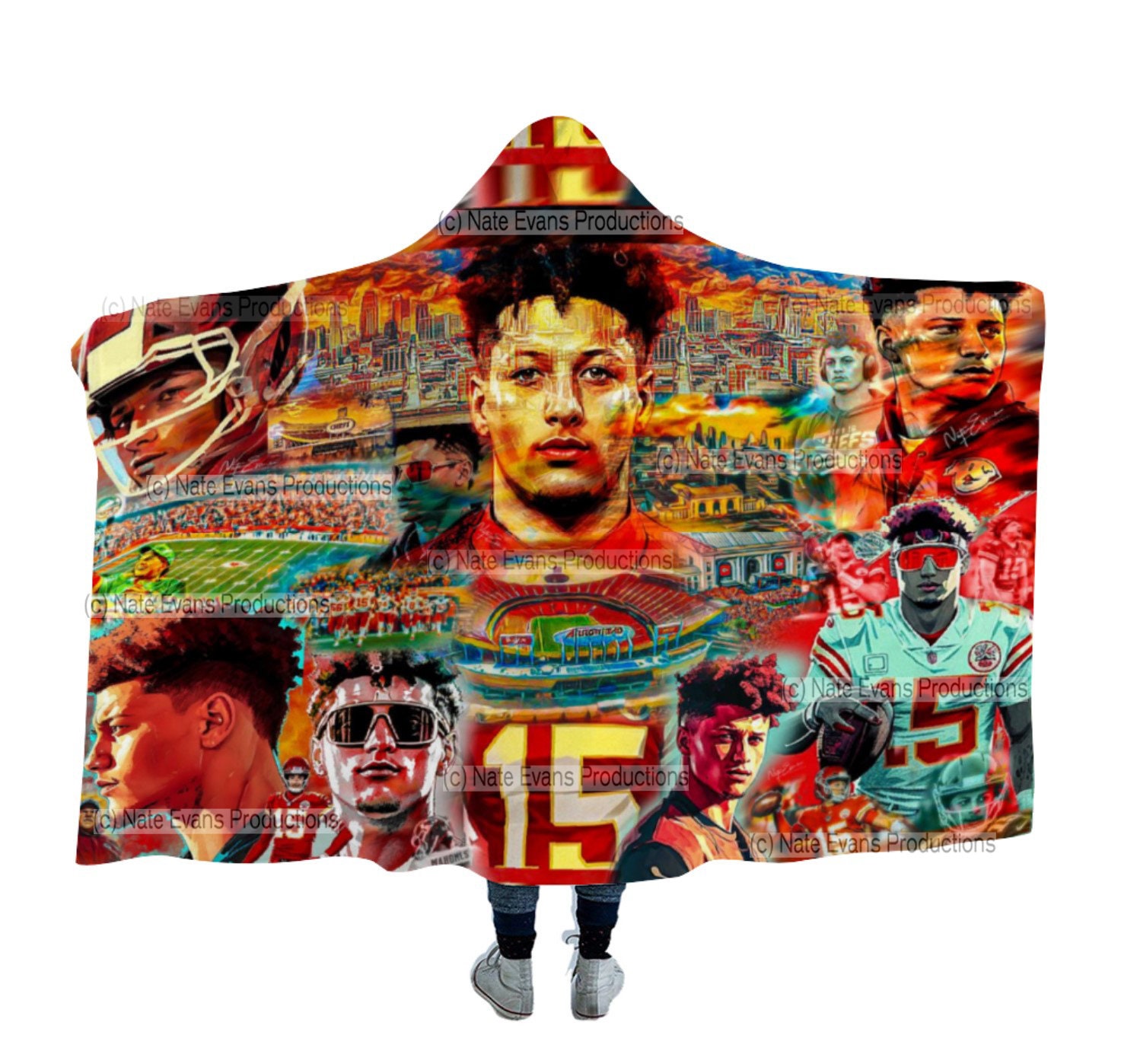 Discover CHIEFS Hooded Blanket "Mahomes"