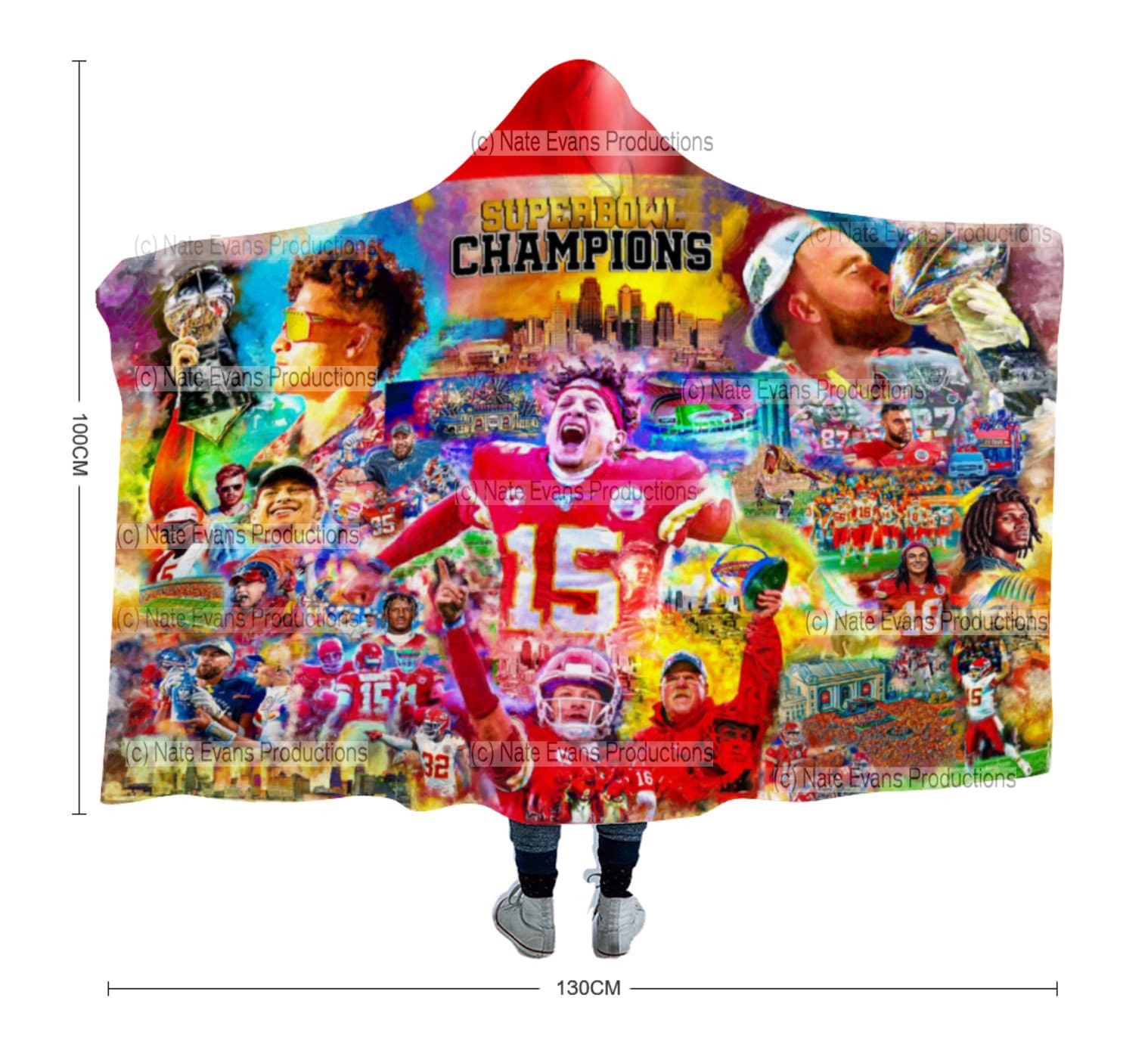 Discover CHIEFS Hooded Blanket