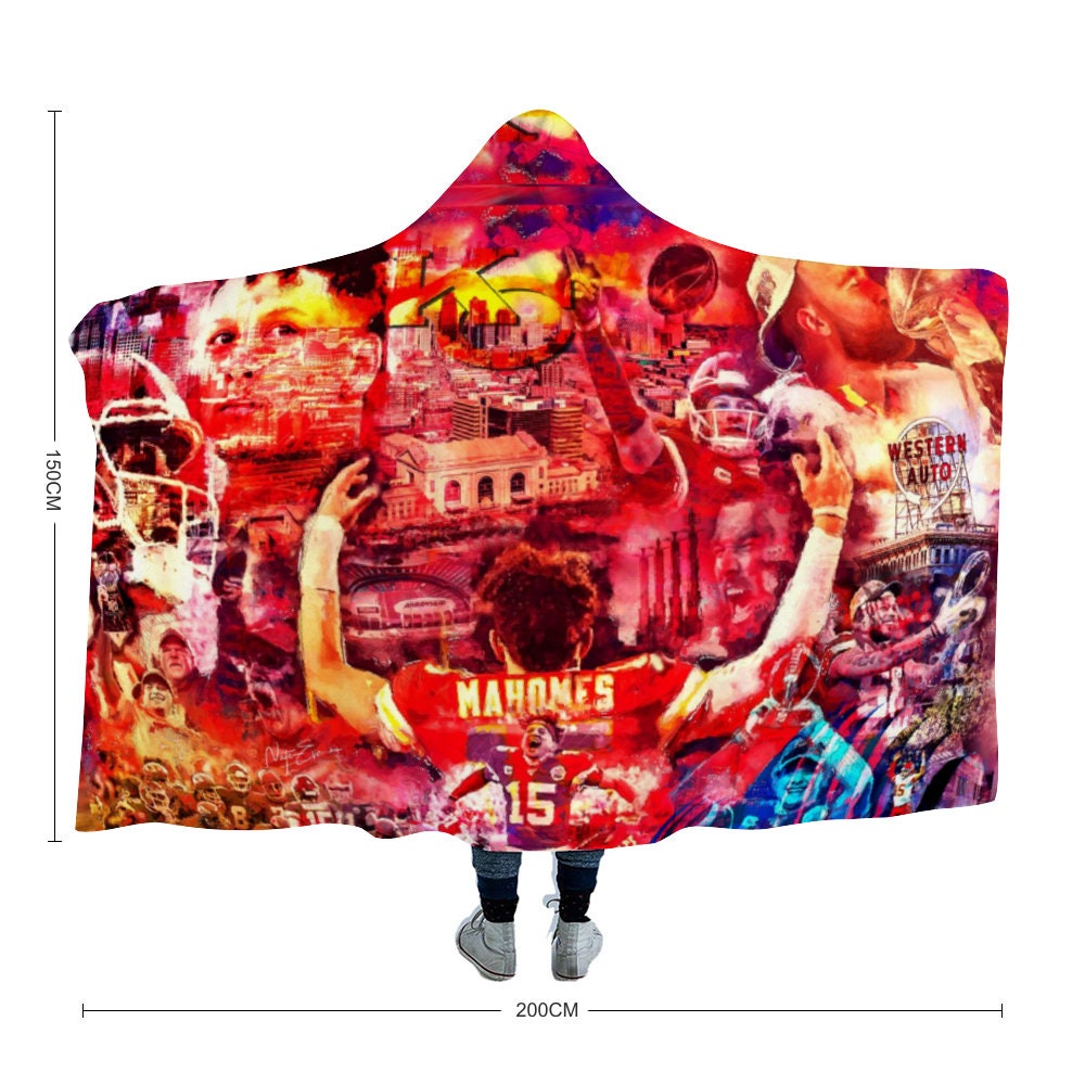 Discover CHIEFS Hooded Blanket