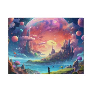 Fantastic Microcosm Starry Night Canvas Art | Multiple Sizes | Space Lovers Decor
