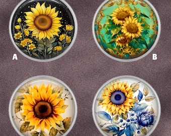 Sunflower Snap Button Charm: Interchangeable 18mm Jewelry