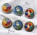 Art Nouveau Floral Pill Box: Handmade Silver/Bronze Vitamin Organizer