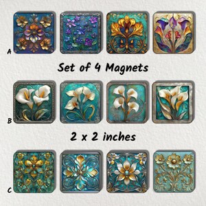 Refrigerator Magnet Set of 4 - Locker Magnet - Fun Magnets - Decorative Magnets