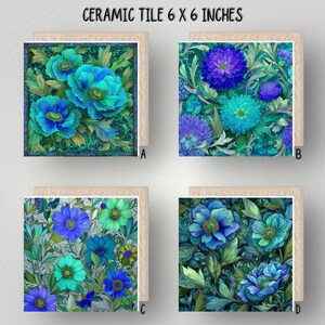 Azulejo de abelha em cerâmica brilhante artesanal estilo Art Nouveau: 15x15 cm (6x6") - Suporte para panelas ou decoração de parede