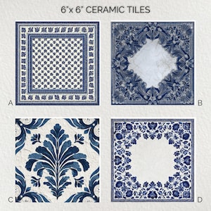 Ceramic Decorative Tile 6x6 * Glossy * Trivets * Tile Wall Art * Ceramic Tile