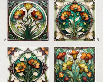 Azulejo de cerámica para Acción de Gracias: decoración otoñal, salvamanteles, arte de pared (azulejo brillante de 6x6)