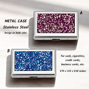 Edelstahl Metall Gehäuse, doppelseitig, Beidseitig bedruckt, Zigarettenetui, Kreditkartenhalter, Visitenkartenetui, Metall Geldbörse