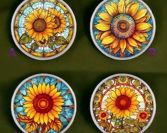 Handmade Sunflower Snap Button Charm, will fit into any 18 mm snap jewelry base- Interchangeable Jewelry