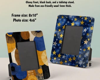 Decorated Picture Frame - Holds 4” x 6” Photos - Eco Friendly - Can Be Customized