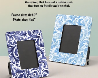 Decorated Picture Frame - Holds 4” x 6” Photos - Eco Friendly - Can Be Customized