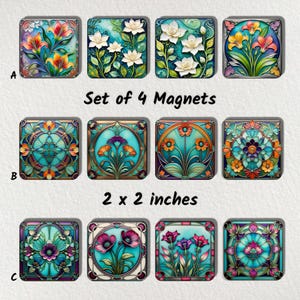 Refrigerator Magnet Set of 4 - Locker Magnet - Fun Magnets - Decorative Magnets