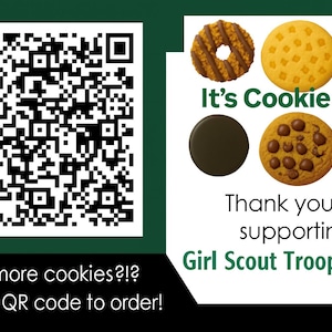 Girl Scout Cookie Thank You Cards: Customizable Business Cards; 10 per page!