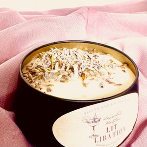 Lit Libation Candle in Lavender Martini 5oz