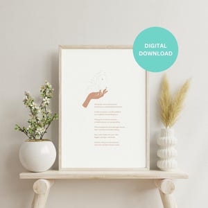 Hands - Printable poem/Digital Download, motherhood poem, Motherhood, Mother’s day, postpartum, family, child, baby, newborn, growing up