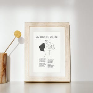 The Kitchen Waltz - Printable poem/Digital Download,mother and baby poem, motherhood, Mother’s day, postpartum, family, child, baby, newborn