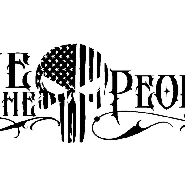 We the people american punisher svg/dxf/eps/png