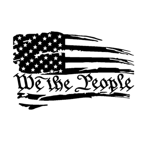 We The People American flag svg/dxf/png/eps