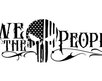 We the people american punisher svg/dxf/eps/png