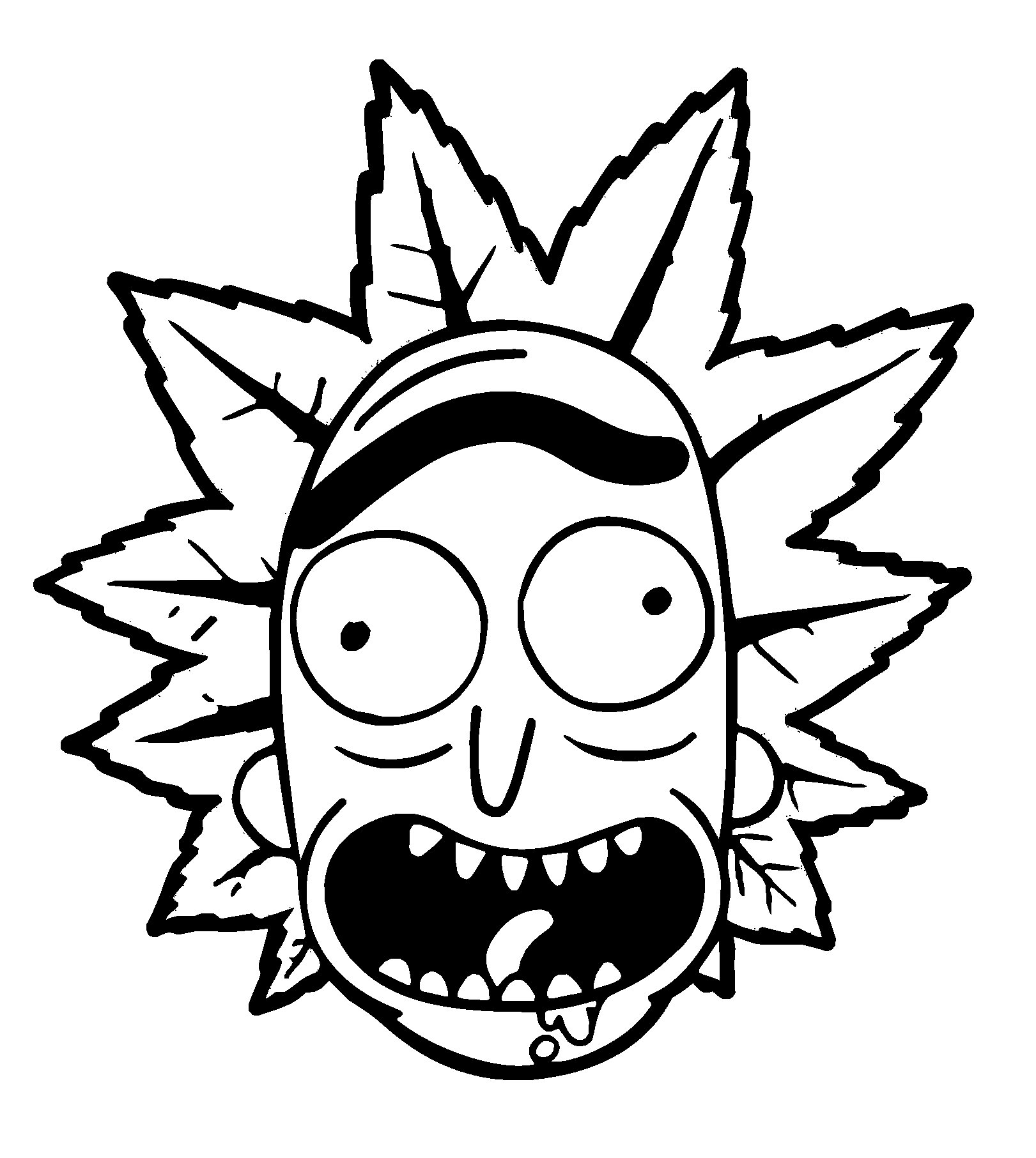Rick and Morty Flower Head Svg/dxf/eps/png Etsy