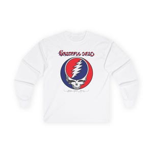 Grateful Dead Long Sleeve Tee, Vintage Rock Shirt, Music Fan Gift, Festival Wear, Concert Apparel, Unisex Graphic Tee