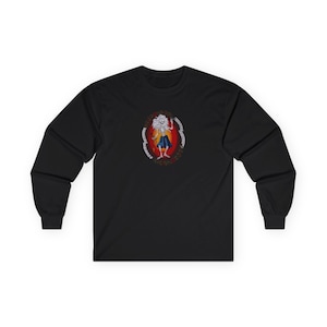 Grateful Dead Jerry Garcia Rosebud L/S Shirt (Music, Band, Shirt, Psych, Jam Band, Bertha, Tiger, Rosebud, Wolf, Grateful Dead, Rock)
