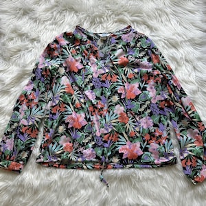 Vintage 70s Floral Blouse