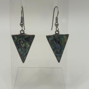 Alpaca Mexico Albalone Silver Earrings