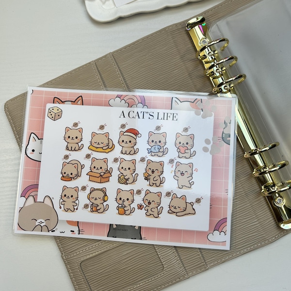 A5 CAT'S LIFE Savings Challenge | PNG Download