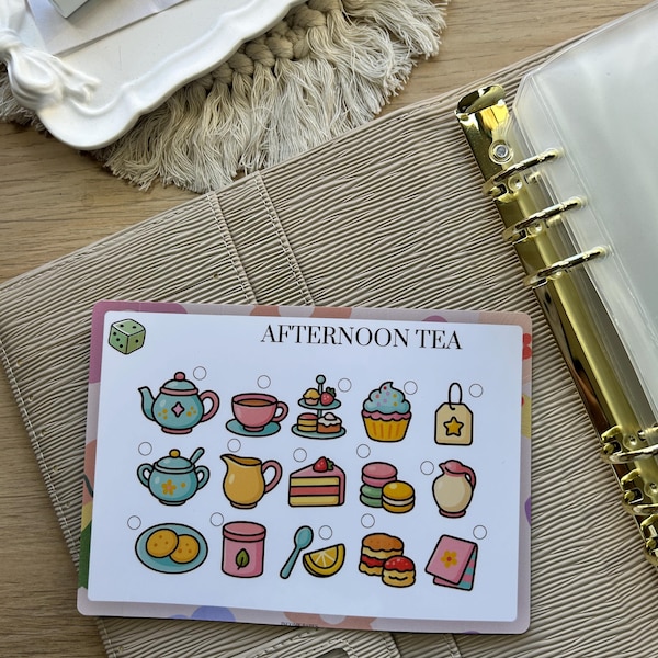 A5 AFTERNOON TEA Savings Challenge | PNG Download
