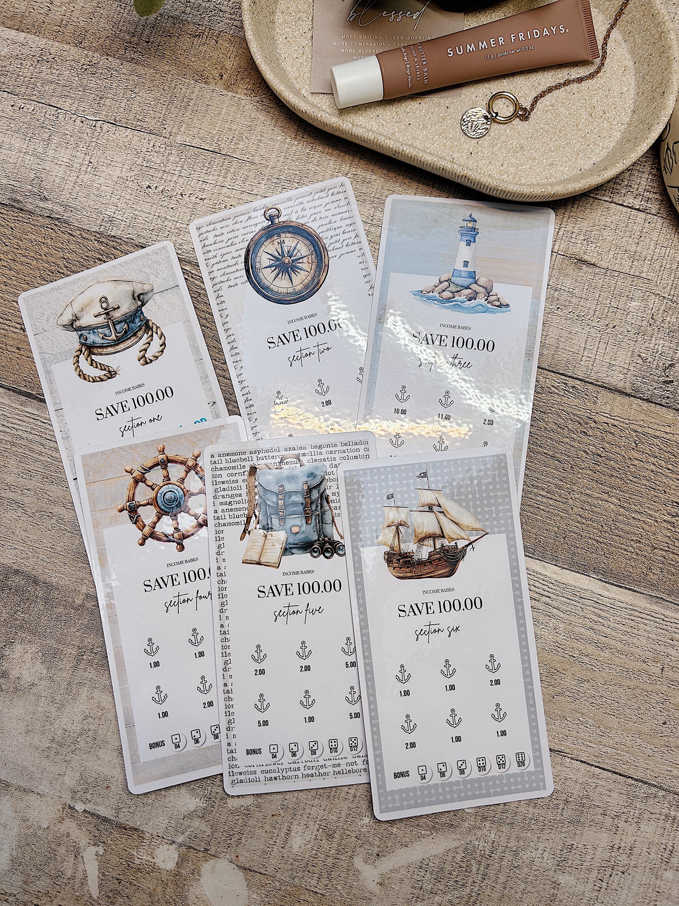 100.00ドル節約 6セクション貯金チャレンジ | A6封筒 | PDFダウンロード - Etsy 日本