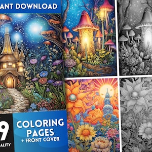 Coloring Pages For Adults Fantasy Coloring Pages For Adults Enchanted Forest Coloring Page Coloring Pages Garden Coloring Pages Printable