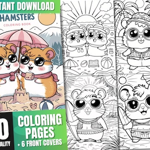 Coloring Pages For Kids Coloring Pages Hamster Coloring Pages For Kids Animals Coloring Pages Kids Coloring Books For Kids Printable PDF