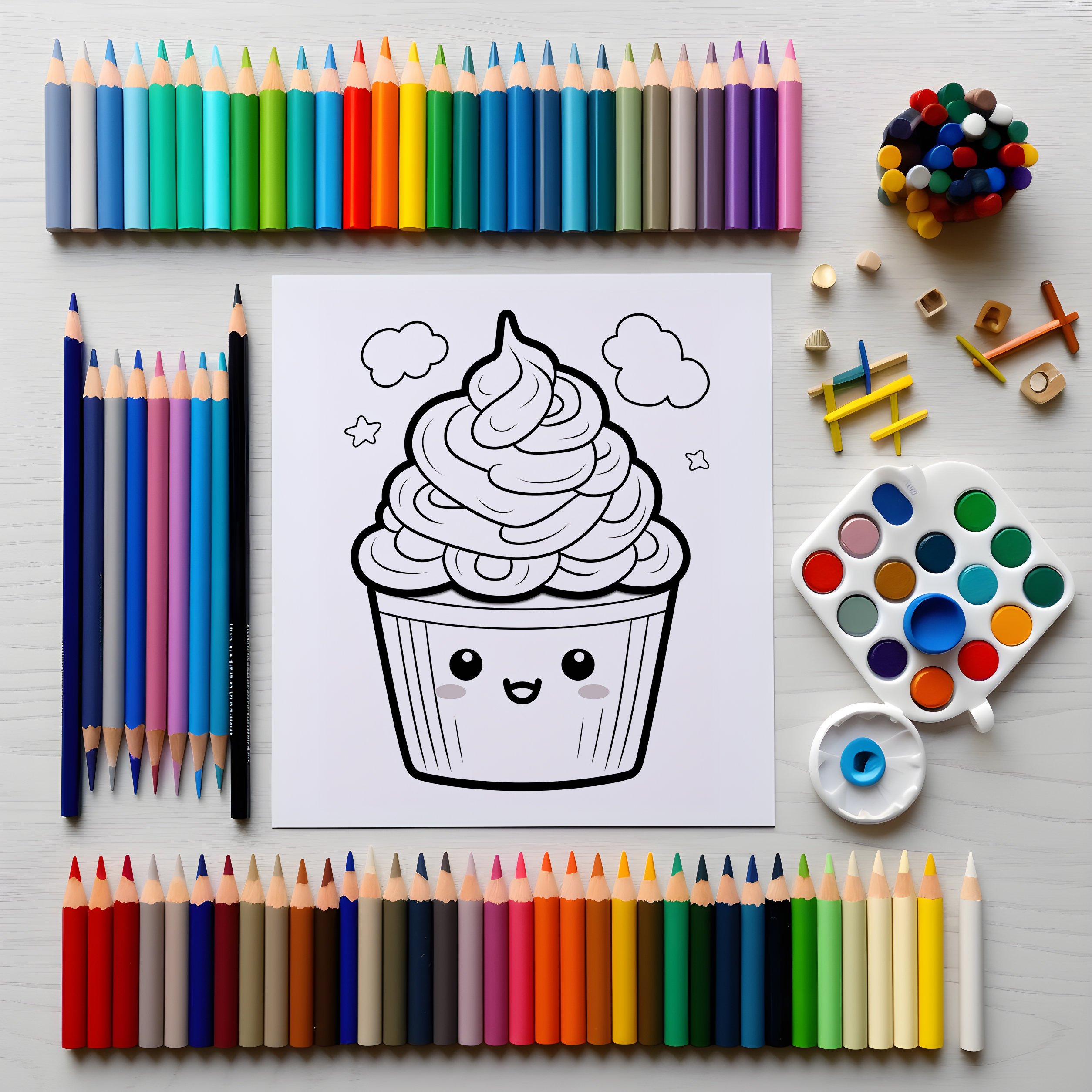 Kawaii Foods Coloring Book for Kids, 74 Pages (digital Download) - Etsy