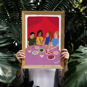 PÓSTER A3 Tapas Barcelona, ilustrationes / idea de regalo original / Tipografía