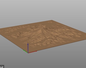 Mount Rainier Terrain Bundle | All 3 Sizes | STL Svg DXF | CNC Carving Files | Washington | Digital Download