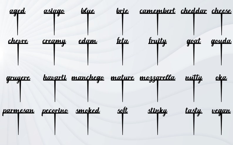 28 Cheese Labels SVG Vector DXF EPS File for Cnc and Laser - Files and ...